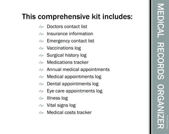 Emergency Contact And Medical Information Template