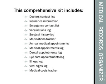 Emergency Contact And Medical Information Template