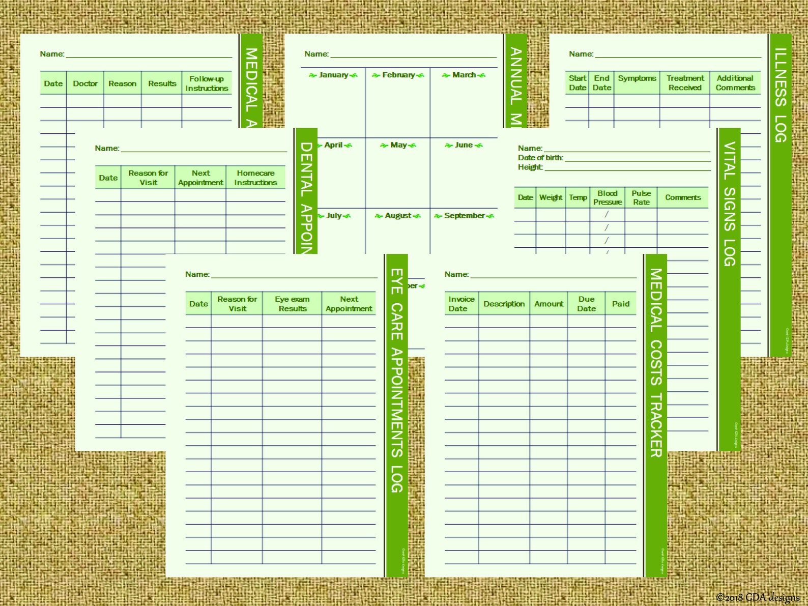 Medical Records Organizer Health Planner Kit Printable Etsy