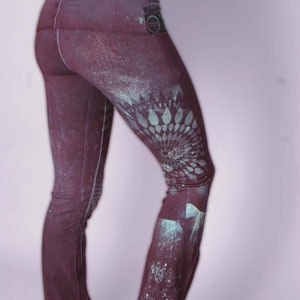 SALE Hand Painted After Hours Size Large Cotton High Waist Leggings