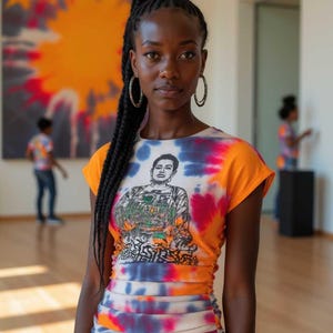 Buddha Lotus Sanskrit Tye Dye Bamboo Tencel Dress