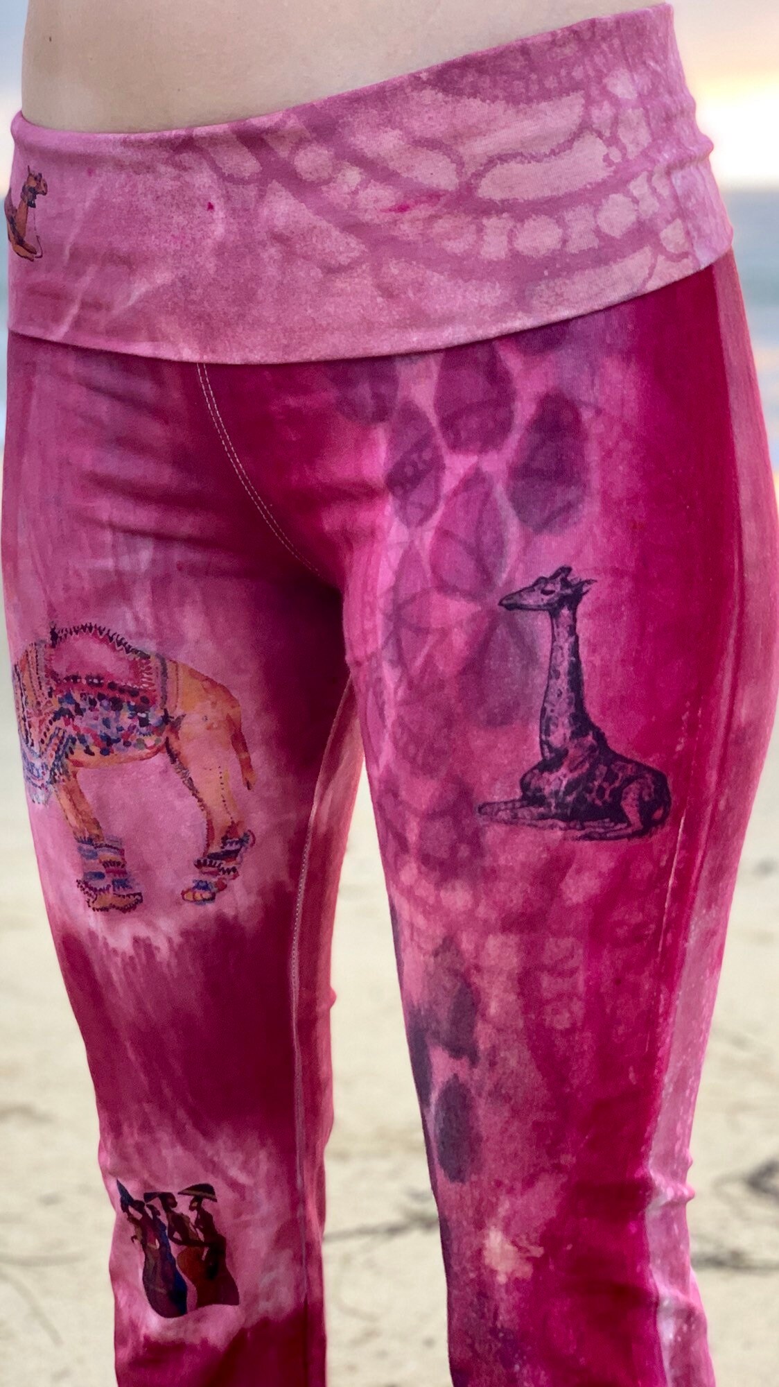 Kaleidoscope Pink Tie Dye Soft Stretch Legging, Pink