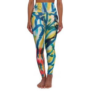 Mermaid at the Beach High Waisted Yoga Leggings