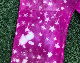 Sparkle Pink Stars Yoga Pants