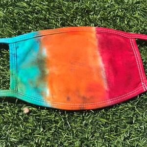 Farbblock Batik Gesichtsmaske
