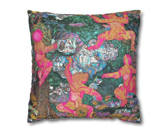 Cezanne&#39;s Dancing Bears Micro Suede Pillow Case