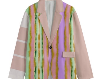 Geode Shibori Print Cotton Blazer