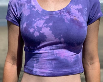 Lavender Tie Dye Crop Top