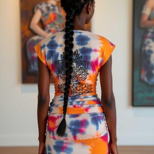 Buddha Lotus Sanskrit Tye Dye Bamboo Tencel Dress