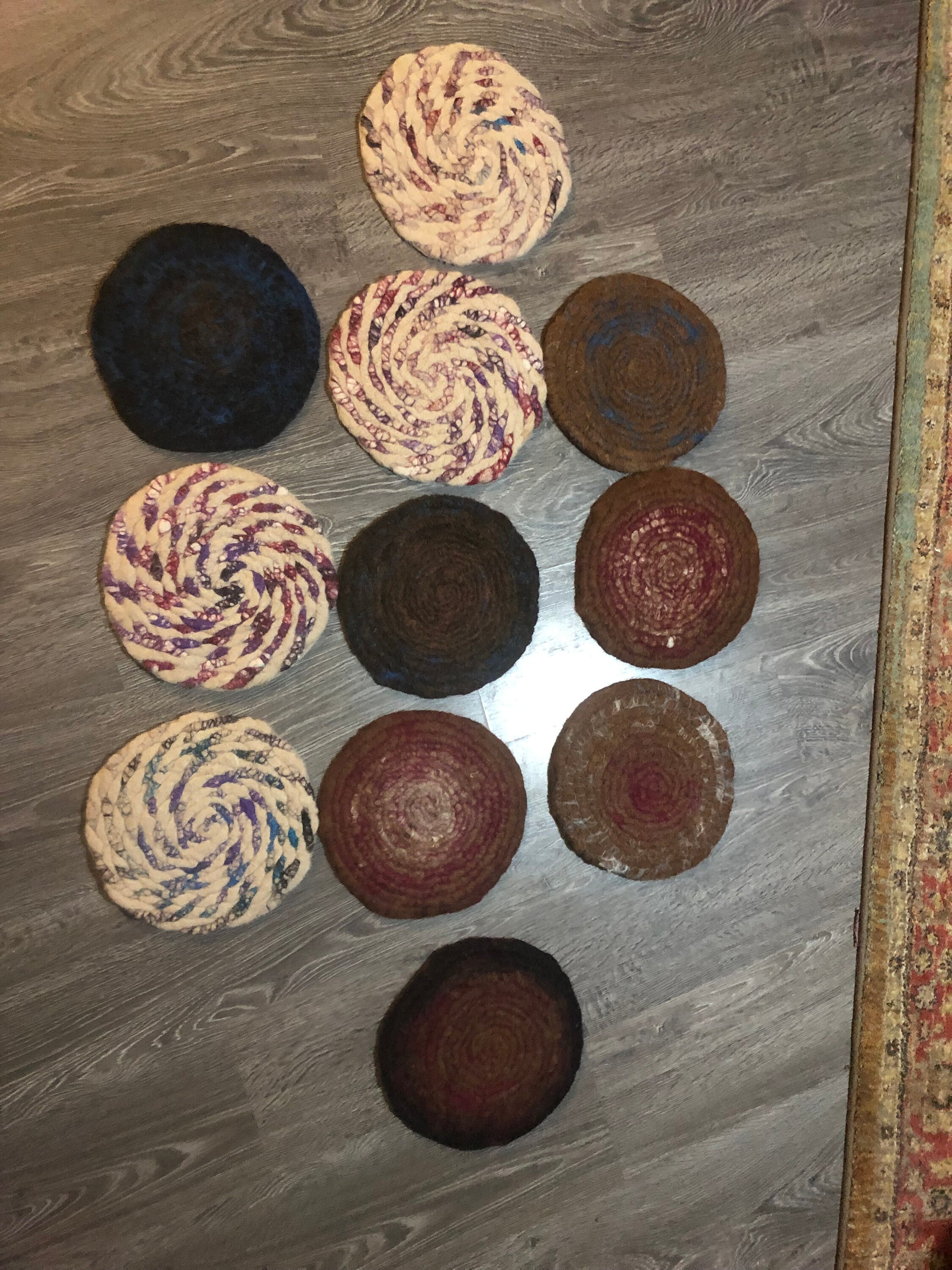 Handmade Felted Trivets Alpaca Fiber Etsy