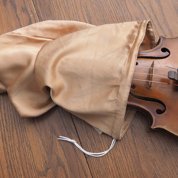 Custom hand-dyed silk violin bag