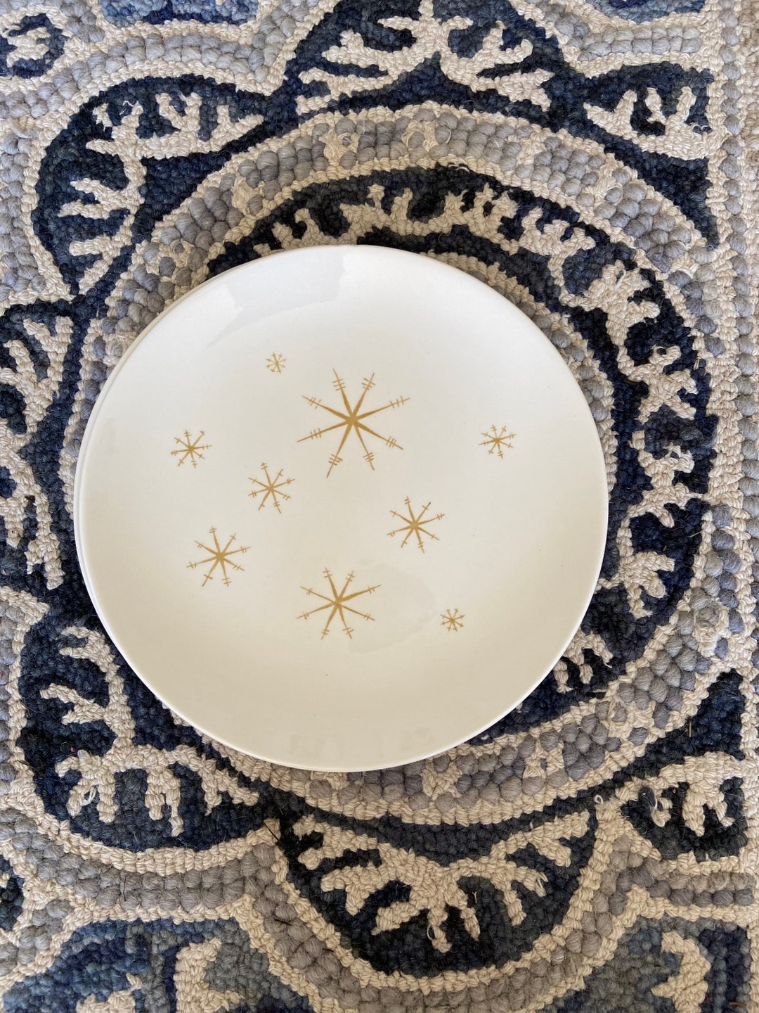 Mcm Star Pattern Set of 2 Vintage MCM Royal Ironstone “star-glow” Dinner Plates With ...