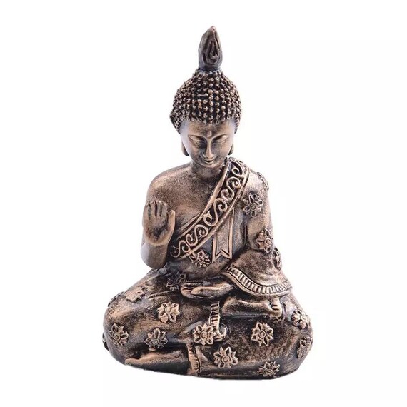 Resin Buddha Statue Home Garden Decor Etsy