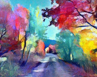 A Walk in Fall - Giclee Print