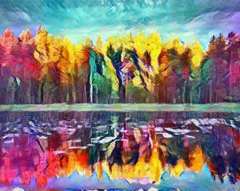 Across the Lake - Giclee Print