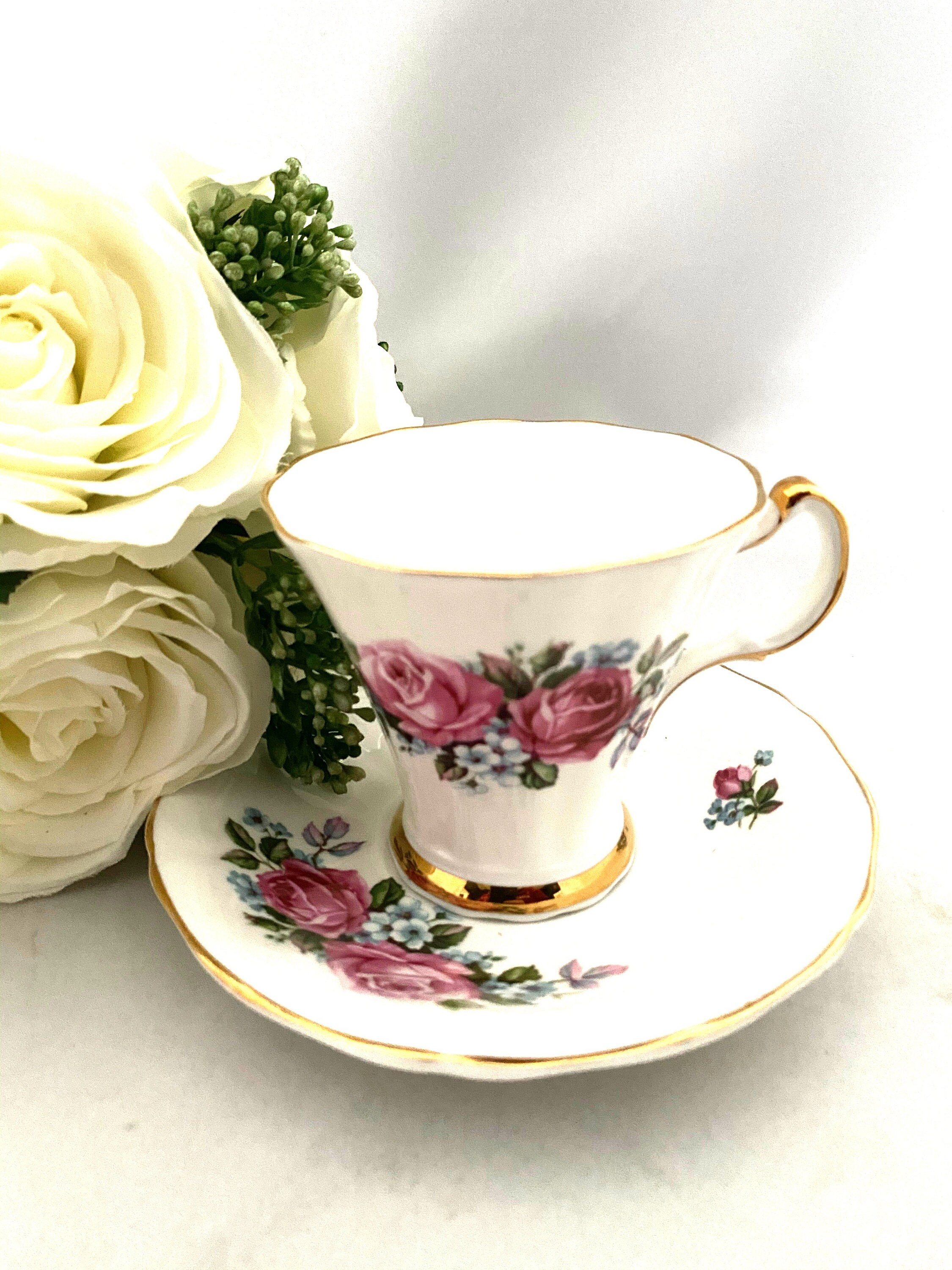 ROYAL ADDERLEY Bone China Tea Cup and Saucer Vintage Tea Cup Etsy