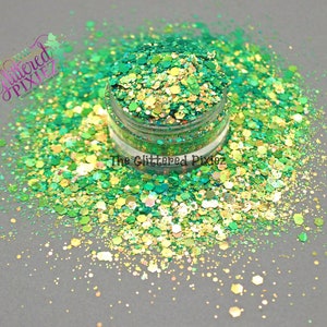 LIZARD GLAM Color shift holographic glitter Fun Loose Glitter for Nail art Hair Face Body Tumblers Craft supply Resin supply Freshie Glitter