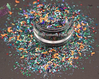 Mezcla de purpurina para Halloween TOTALLY WICKED, purpurina suelta para decoración de uñas, cabello, rostro, diversión, cuerpo, vasos, suministros para manualidades, suministros de resina, purpurina Freshie