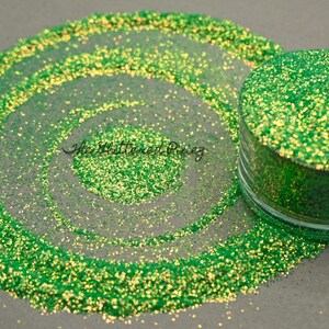 PERIDOT GLITZ- Green Fine .4mm glitter - Loose glitter for nail art, face, body, hair, tumblers, craft supply, resin supply, freshie glitter