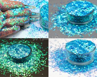 CALYPSO 2mm Mermaid / Dragon scale glitter  Fun Loose Glitter for Nail art Hair Face Body Tumblers Craft supply Resin supply Freshie Glitter