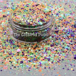 EYE Of NEWT - Halloween glitter mix Loose Glitter for Nail art, Hair, Face, Fun, Body, Tumblers, Craft supply, Resin supply, Freshie Glitter