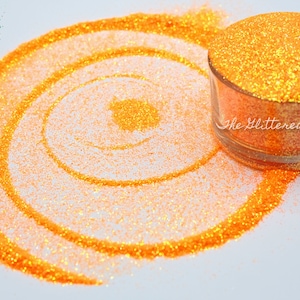 MIMOSA- Arancione iridescente .4mm glitter fini Sciolti glitter - nail art, viso, corpo, capelli, bicchieri, fornitura artigianale, fornitura di resina, glitter freschi