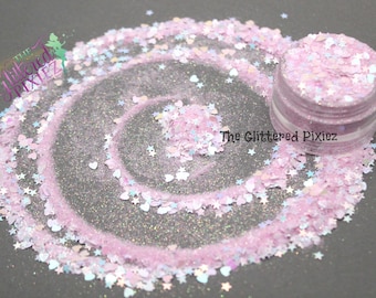 PINK N' PRETTY BARb-ie Rosa glittermix Supersöt Rolig Löst Glitter för Nagelkonst Hår Ansikte Tumbler Hantverksmaterial Hartsmaterial Freshie Glitter