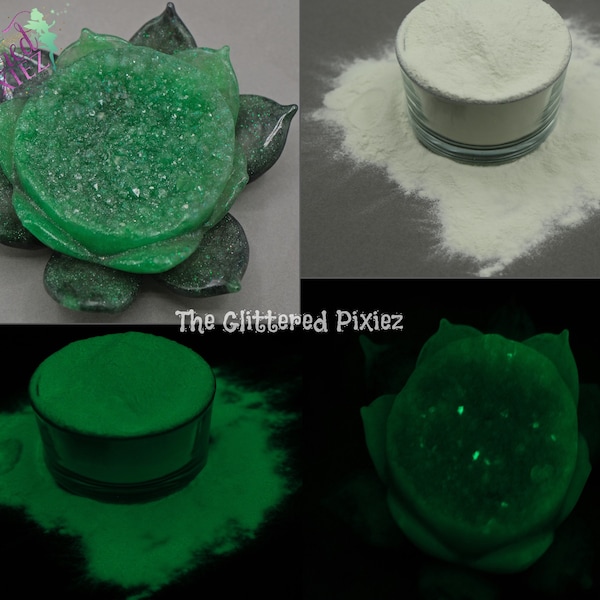 GLOW WORM glow in the dark powder - for acrylic and gel nails, resin, paint, slime making…