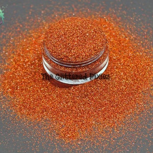 BURNT ORANGE- holographic extra fine glitter Loose Glitter for Nail art Hair Face Fun Body Tumbler Craft supply Resin supply Freshie Glitter
