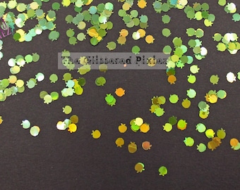 Glitter a forma di LIL GREEN APPLE, super adorabile e divertente, glitter sciolto per nail art, capelli, viso e corpo, tumbler, materiale per lavori artigianali, resina, glitter Freshie.