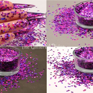 PURPLE RAIN DROP shape Glitter 3mm holographic Loose Glitter for Nail art Hair Face Fun Body Craft supply Resin supply Freshie Glitter