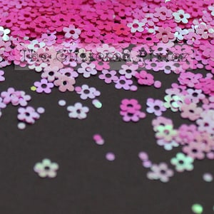 PRETTY LIL PETUNIA 4mm hollow flower glitter Fun Loose Glitter for Nail art Hair Face Body Tumbler Craft supply Resin supply Freshie Glitter