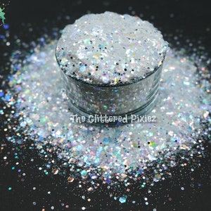 CRYSTAL RAINBOW chunky glitter mix  Loose glitter for nail art face body hair, resin, tumblers, craft supply, resin supply, freshie glitter