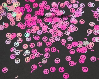 SMILEYGEZICHT Glitter met uitgesneden vormen Superleuke losse glitter voor nail art Haar Gezicht Lichaamsbeker Ambachtelijke voorraad Harsvoorraad Freshie Glitter