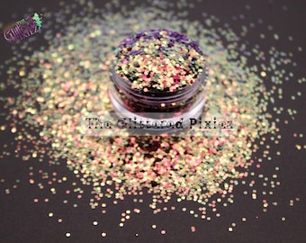 FEMME FATALE- Cambio de color 1 mm Brillo - Brillo suelto para arte de uñas, cara, cuerpo, cabello, vasos, suministro de artesanía, suministro de resina, brillo fresco