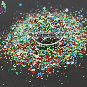 MÁRIO BROS. Glitter mix divertido inspirado nos anos 80, glitter solto para arte em unhas, cabelo, rosto, corpo, copos, artesanato, fornecimento de resina, glitter fresco