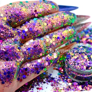 CESARE Color Shift holo glitter Funkelnder Spaß Loser Glitzer für Nailart Haare Gesicht Körper Becher Kunstharz Versorgung Freshie Glitter