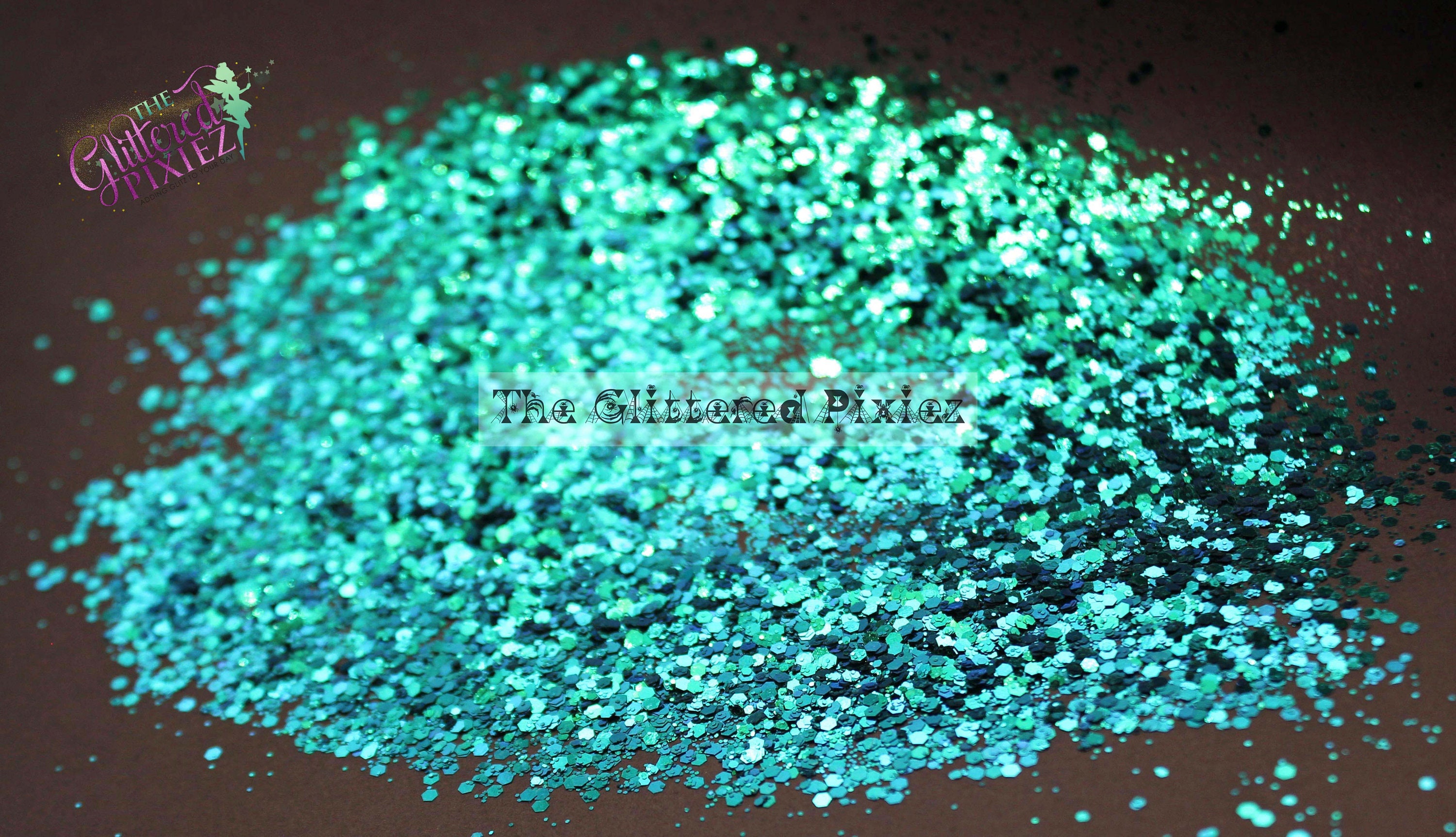 UNDER THE SEA Green - Blue Color Shift Glitter Mix Loose Glitter for ...