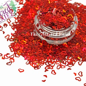 Inferno Holografisch hol hart met sm-hartglitter Leuke losse glitter voor nail art Gezichtsbeker Ambachtelijke voorraad Harsvoorraad Freshie Glitter