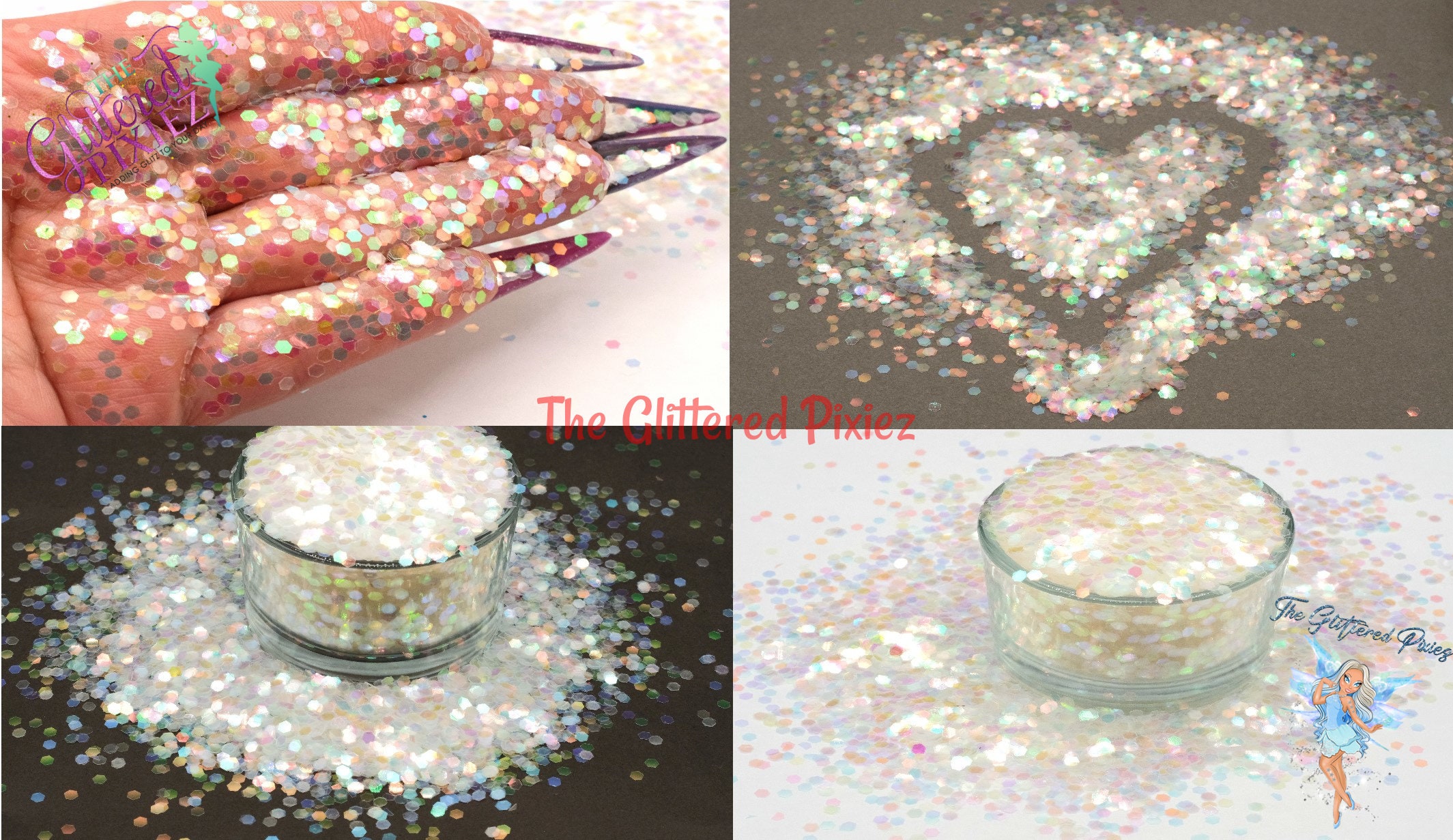 CHASING RAINBOWS 2MM Mermaid / Dragon scale glitter Fun Loose Glitter for Nail art Hair Face Tumblers Craft & Resin supply Freshie Glitter