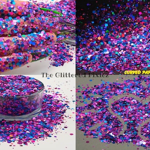 COSMIC BERRY Dottie holographic glitter mix Loose Glitter for Nail art Hair Face Fun Body Tumblers Craft supply Resin supply Freshie Glitter