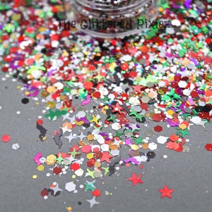 CHRISTMAS NIGHTMARE- Winter glitter mix  Loose Glitter for Nail art, Hair, Face, Body, Tumblers, Craft supply, Resin supply, Freshie Glitter