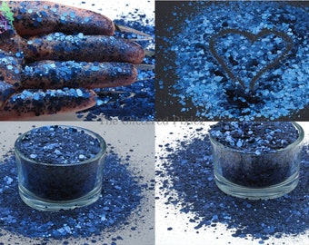 INKY ABYSS dunkelblauer halbmatter Glitzer-Mix, lustiger loser Glitzer für Nagelkunst, Haare, Gesicht, Körper, Becher, Bastelbedarf, Harzbedarf, Freshie Glitzer