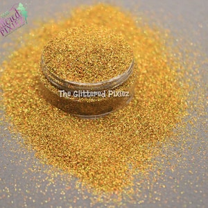 Glitter olografico extra fine SUN BURST oro Glitter sciolto 4 Nail art Capelli Viso Divertimento Corpo Bicchieri Forniture artigianali Forniture di resina Glitter Freshie