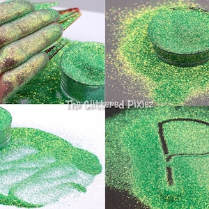 PERIDOT GLITZ  Fine .26mm glitter - Loose glitter for nail art, face, body ,hair, tumblers, craft supply, resin supply, freshie glitter