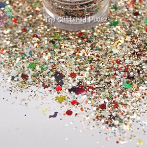 ALL HOLLOWS EVE - Mélange de grosses paillettes d'Halloween avec des paillettes luminescentes Paillettes en vrac pour le nail art, le visage, le matériel créatif, l'approvisionnement en résine, les paillettes fraîches