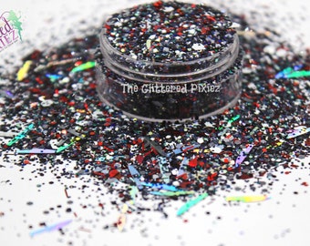 80-tals SLASHER FLICK glittermix Rolig 80-talsinspirerad lösglitter för nagelkonst Hår Ansikte Kropp Tumbler Hantverksmaterial Resinmaterial Freshie Glitter
