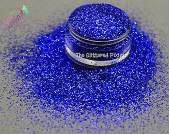 Saffiervonken 4 mm blauwe metallic glitter Leuke losse glitter voor nail art Haar Gezicht Lichaamsbekers Ambachtelijke voorraad Harsvoorraad Freshie Glitter