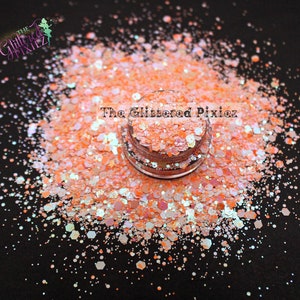 PEACHES N&#39; CREAM- Cute speckled glitter mix Loose Glitter for Nail art Hair Face Fun Body Tumblers Craft supply Resin supply Freshie Glitter