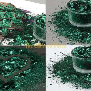 FOREST GREEN drk green Metallic Glitter Mix Fun Loose Glitter for Nail art Hair Face Body Tumblers Craft supply Resin supply Freshie Glitter